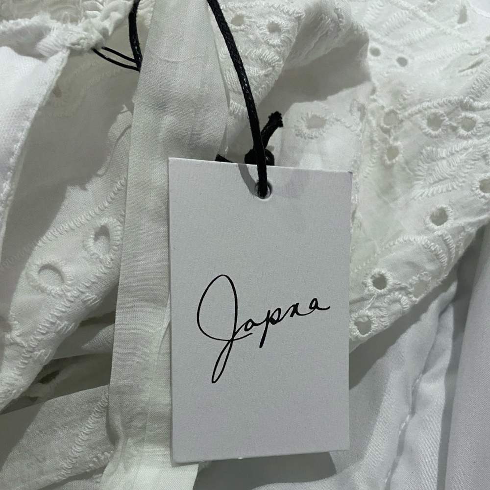 Eyelet 100% Cotton White Tank Dress - Picture 2 of 8